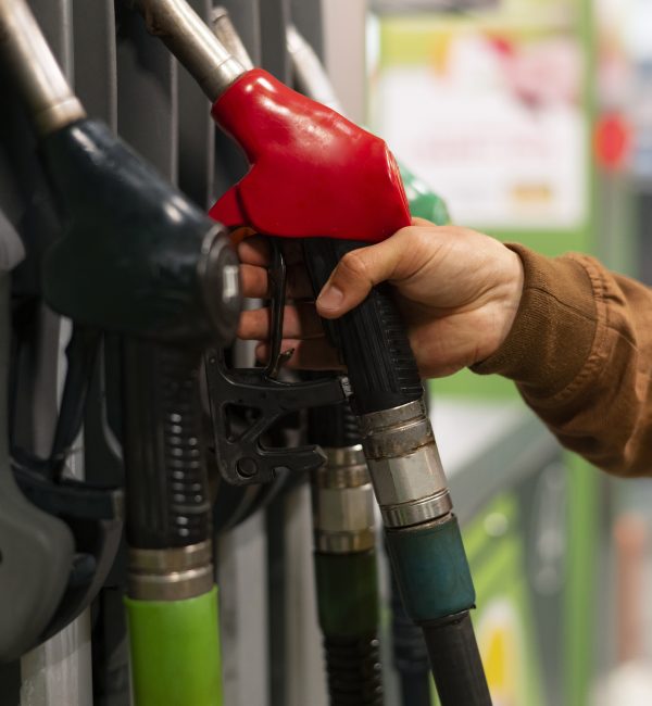 side-view-man-gas-station
